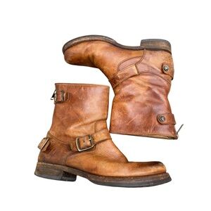 Frye Brown Leather  Boots  size 8